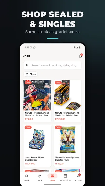 GradeIt app shop
