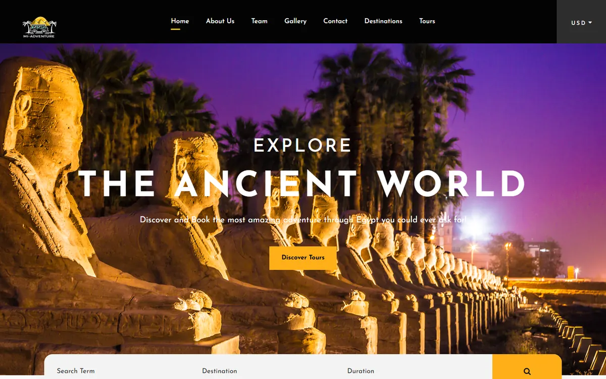 Mi Adventure Tours homepage: Explore the ancient world