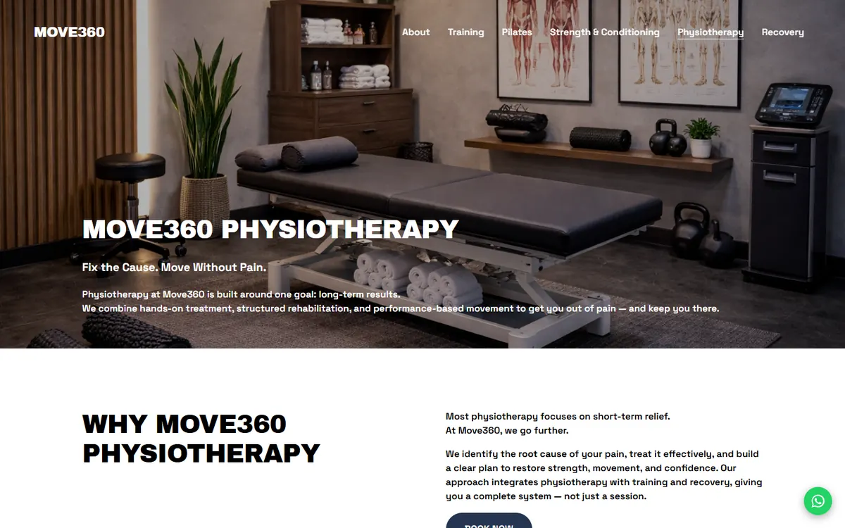 Move360 physiotherapy page